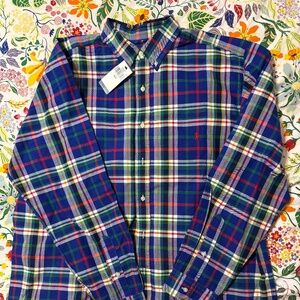 Polo Ralph Lauren blue plaid long sleeve men’s shirt
